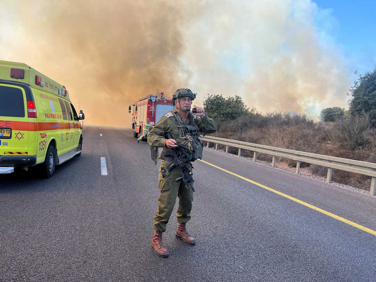 Smoke rises near the Israel-Lebanon border, after Hezbollah fired projectiles towards Israel from Lebanon, amid cross-border hostilities between Hezbollah and Israeli forces, in northern Israel, September 12, 2024. REUTERS