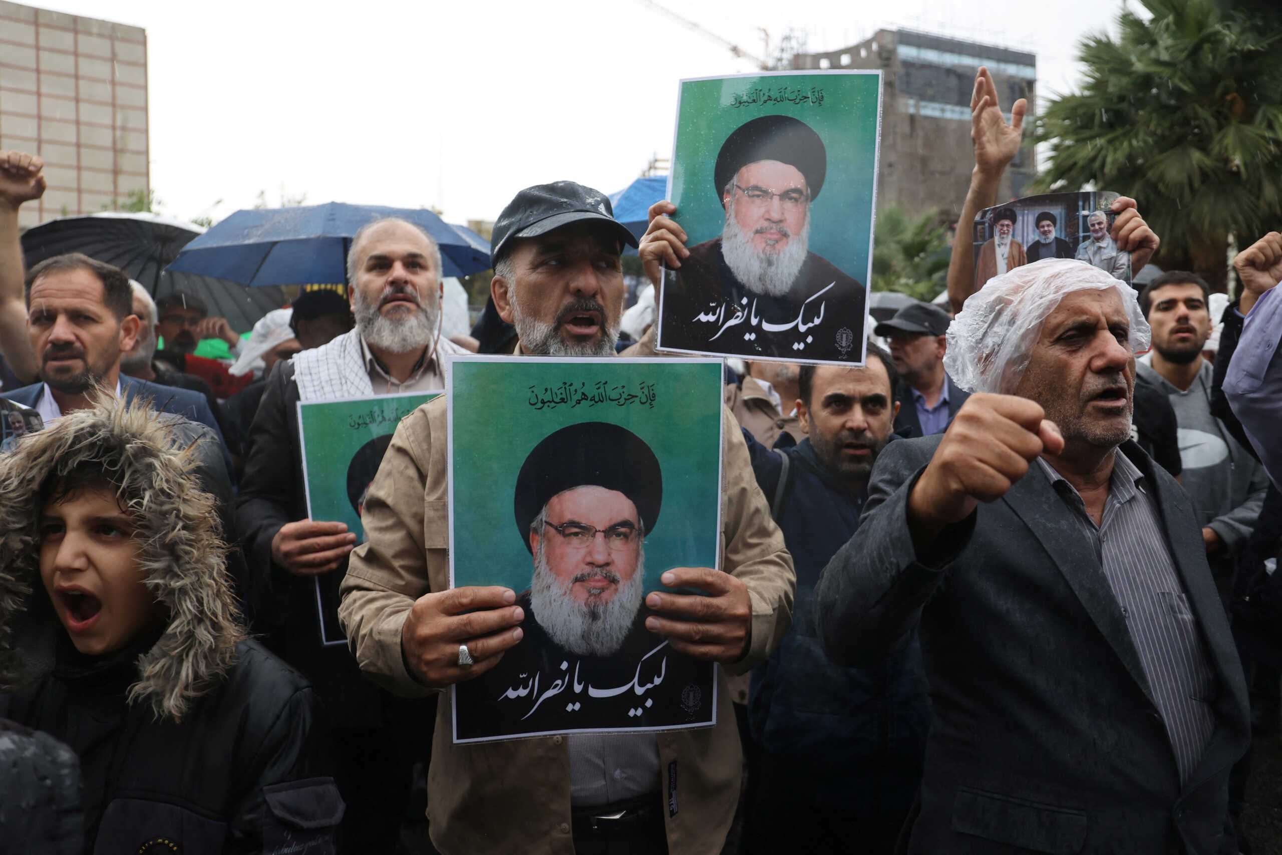 People gather to mourn following the announcement of the death of Lebanon's Hezbollah leader Sayyed Hassan Nasrallah, in Tehran, Iran September 28, 2024. Majid Asgaripour