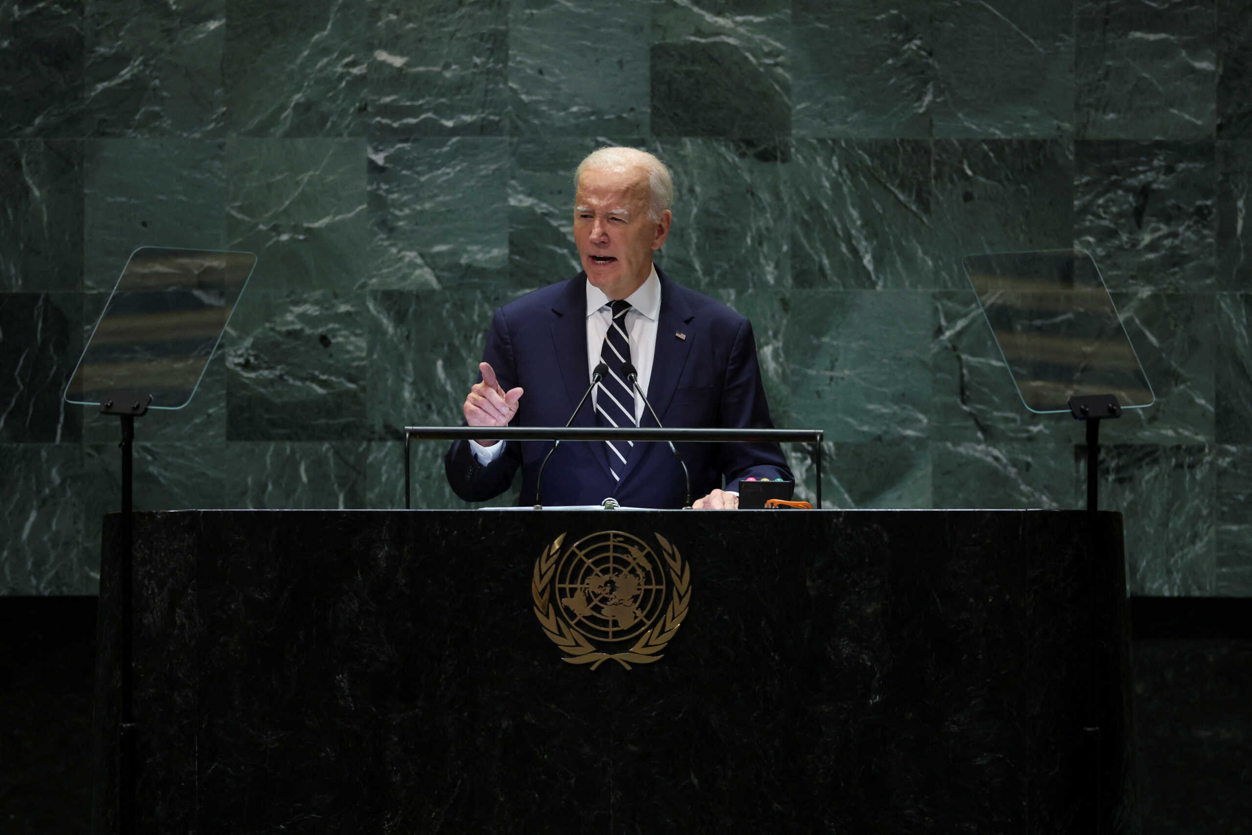 U.S. President Joe Biden addresses the 79th United Nations General Assembly at U.N. headquarters in New York, U.S., September 24, 2024.  REUTERS