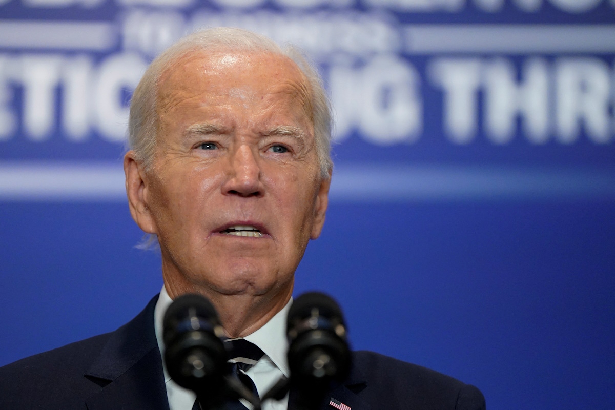 U.S. President Joe Biden speaks at an event supporting the "Global Coalition to Address Synthetic Drug Threats" on the sidelines of the 79th session of the United National General Assembly (UNGA) in New York City, U.S., September 24, 2024. REUTERS