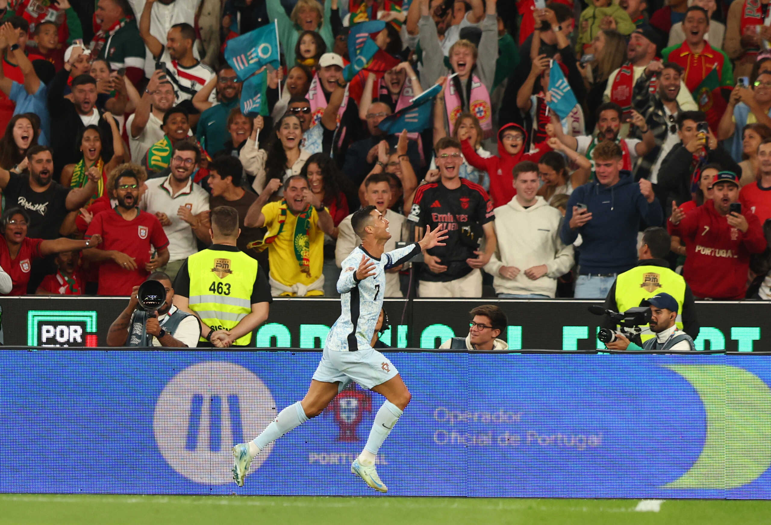 Soccer Football - Nations League - League A - Group 1 - Portugal v Croatia - Estadio da Luz, Lisbon, Portugal - September 5, 2024 Portugal's Cristiano Ronaldo celebrates scoring their second goal REUTERS