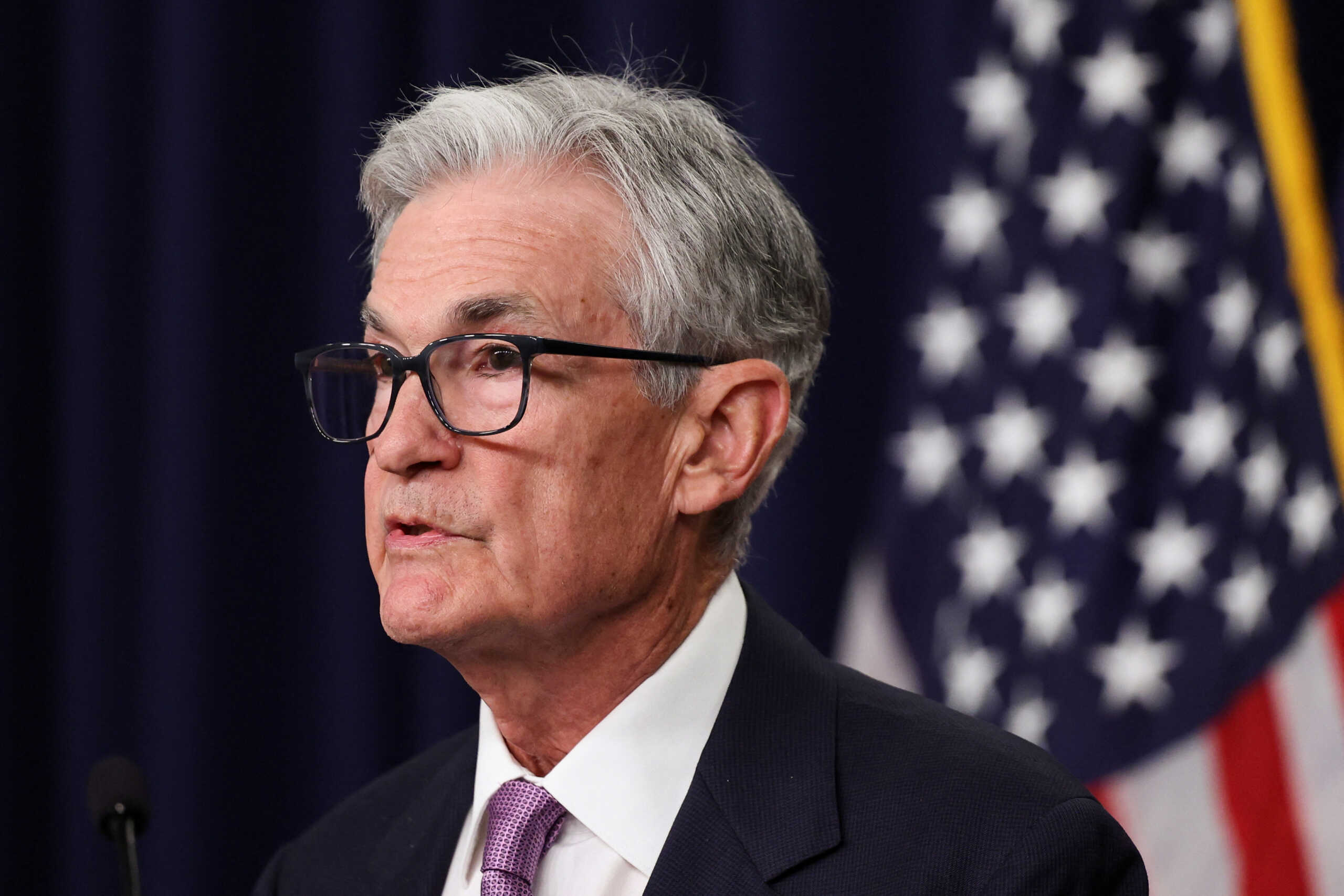 Federal Reserve Board Chairman Jerome Powell holds a press conference following a two-day meeting of the Federal Open Market Committee on interest rate policy in Washington, U.S., September 18, 2024. REUTERS