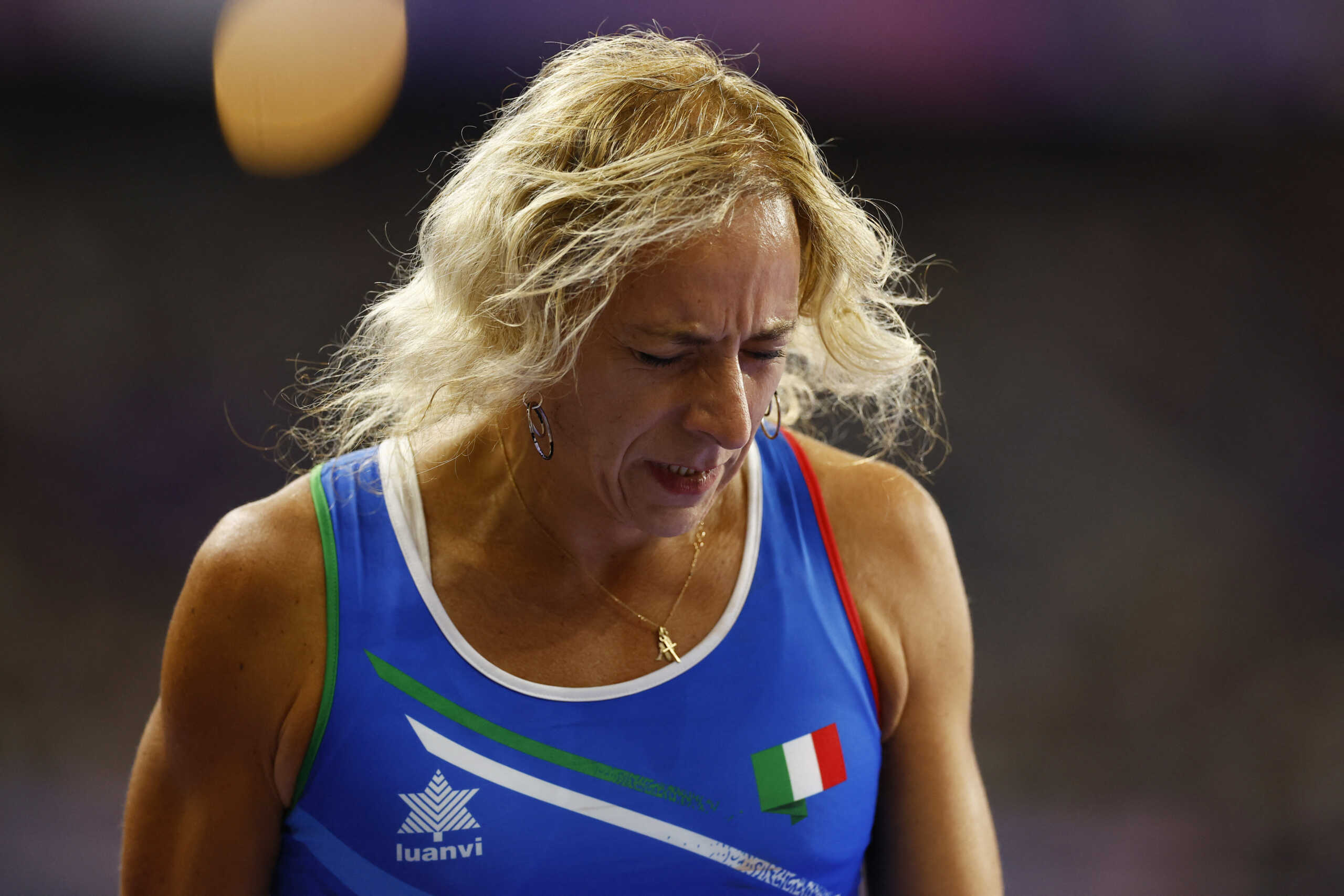 Paris 2024 Paralympics - Athletics - Women's 400m - T12 Semi-Finals 2 - Stade de France, Saint-Denis, France - September 2, 2024 Valentina Petrillo of Italy reacts after the race REUTERS