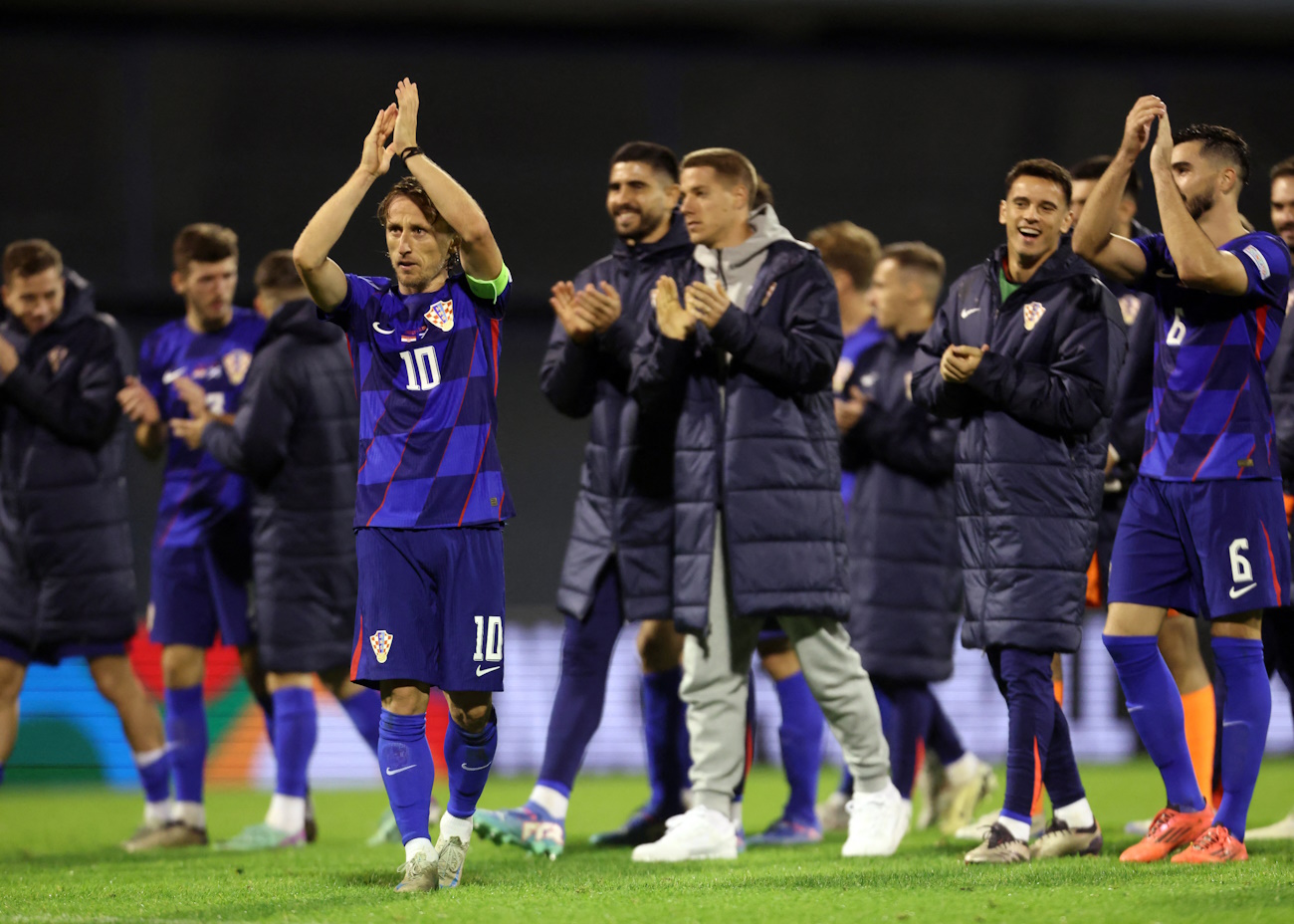 Soccer Football - UEFA Nations League - Group A1 - Croatia v Scotland - Maksimir Stadium, Zagreb, Croatia - October 12, 2024 Croatia's Luka Modric celebrates after the match REUTERS