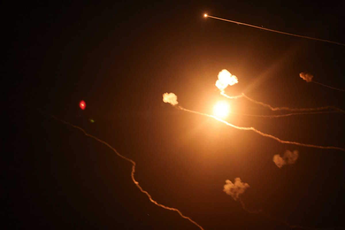 Israel's Iron Dome missile defense system intercepts rockets fired from Lebanon, amid cross-border hostilities between Hezbollah and Israel, as seen from northern Israel, September 24, 2024. REUTERS