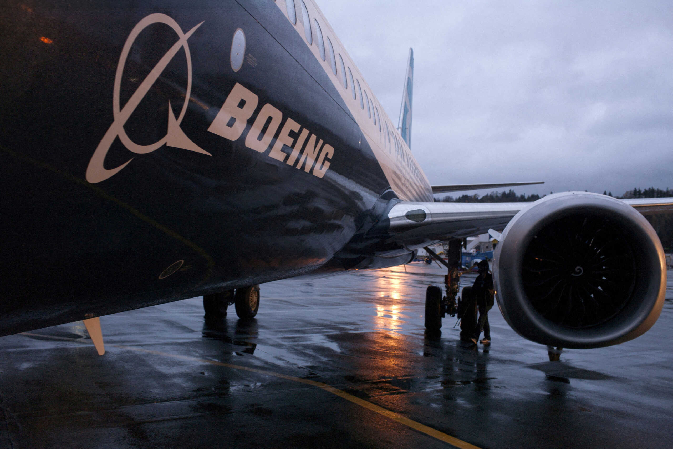 FILE PHOTO: A Boeing 737 MAX sits outside the hangar during a media tour of the Boeing 737 MAX at the Boeing plant in Renton, Washington December 8, 2015. REUTERS