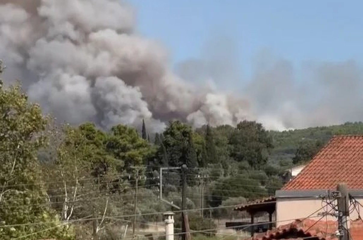 Φωτιά στο Γεράκι Ηλείας – Στη μάχη της κατάσβεσης πολλά εναέρια μέσα