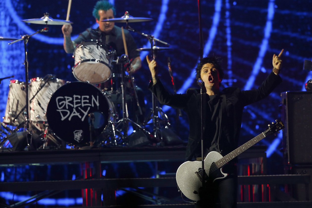 Green Day perform, during the MTV European Music Awards 2016, in Rotterdam, Netherlands, Sunday, Nov. 6, 2016. (AP Photo