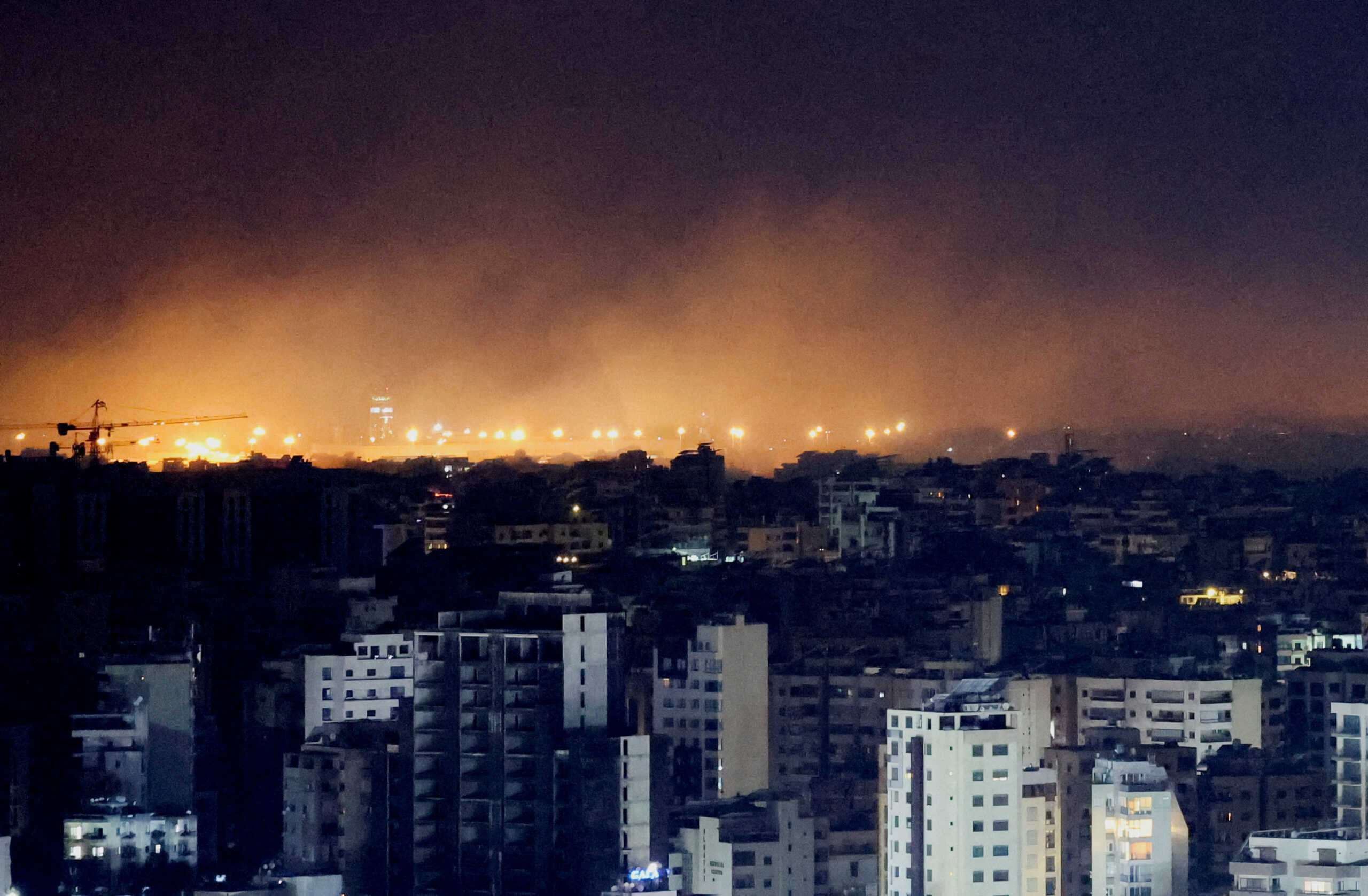 Smoke rises over Beirut's southern suburbs after a strike, amid ongoing hostilities between Hezbollah and Israeli forces, as seen from Sin El Fil, Lebanon, October 1, 2024. REUTERS