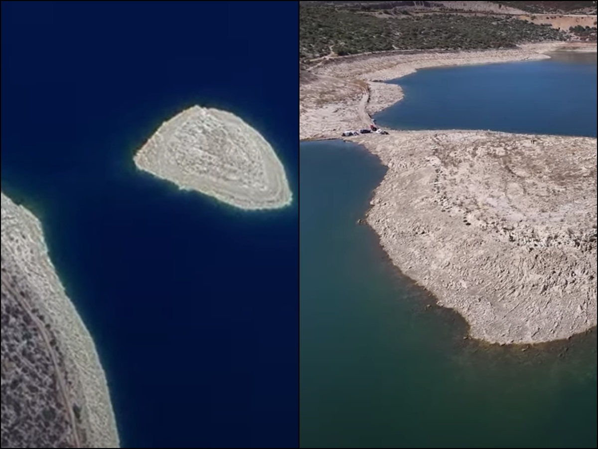 Βοιωτία: Αποκαρδιωτικές εικόνες από την Υλίκη λόγω της λειψυδρίας – Προσβάσιμο πλέον το νησί της λίμνης με το αυτοκίνητο