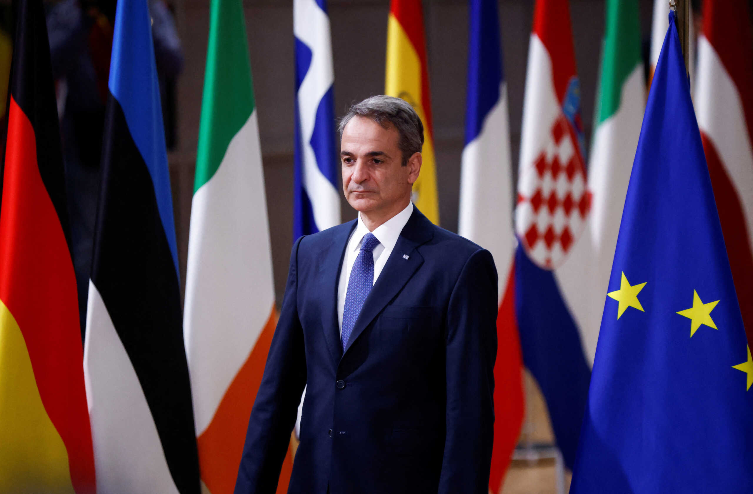 Greece's Prime Minister Kyriakos Mitsotakis attends a European Union leaders summit in Brussels, Belgium October 17, 2024. REUTERS