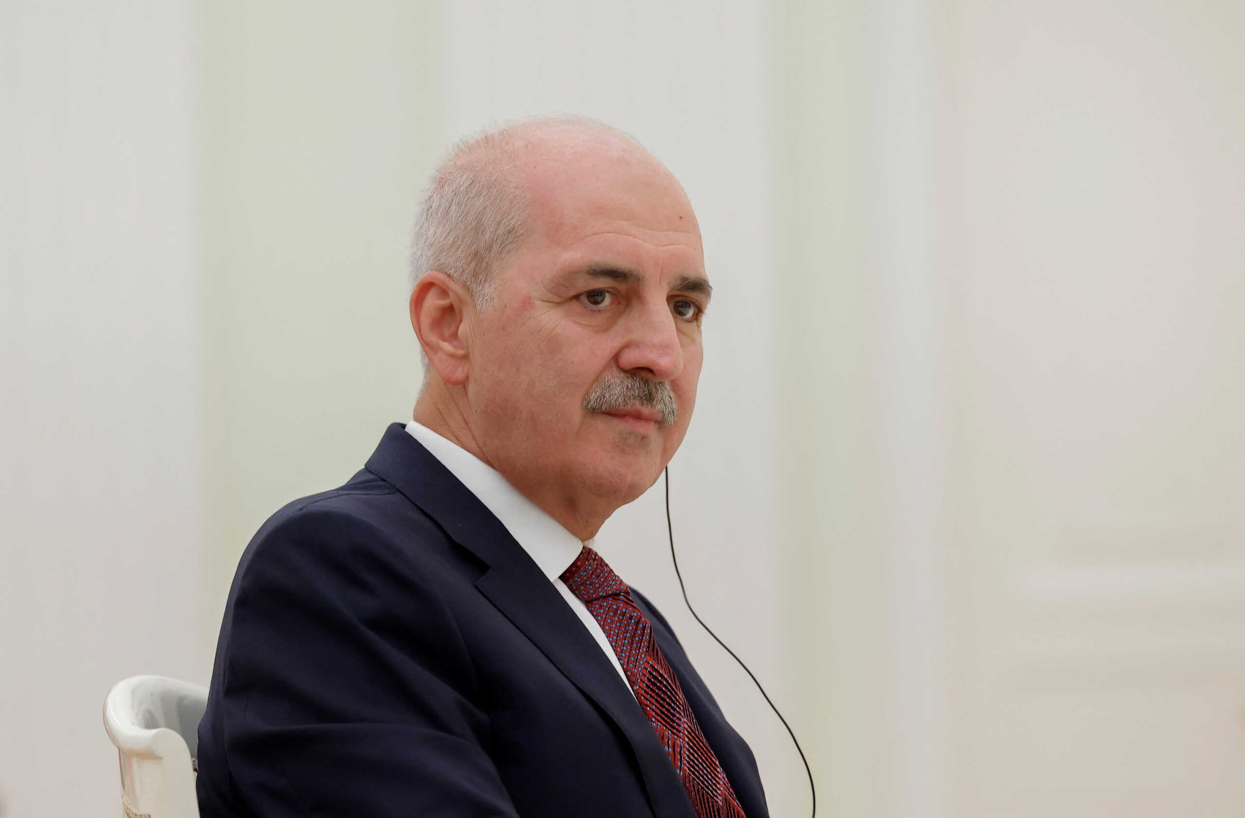 Turkey's Parliament Speaker Numan Kurtulmus attends a meeting with Russia's President Vladimir Putin at the Kremlin in Moscow, Russia September 25, 2024. REUTERS