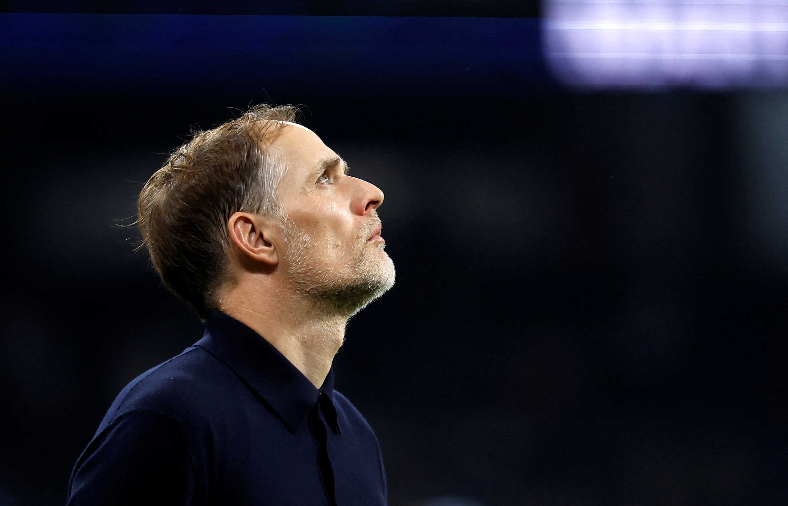 FILE PHOTO: Soccer Football - Champions League - Semi Final - Second Leg - Real Madrid v Bayern Munich - Santiago Bernabeu, Madrid, Spain - May 8, 2024  Bayern Munich coach Thomas Tuchel looks dejected after the match REUTERS