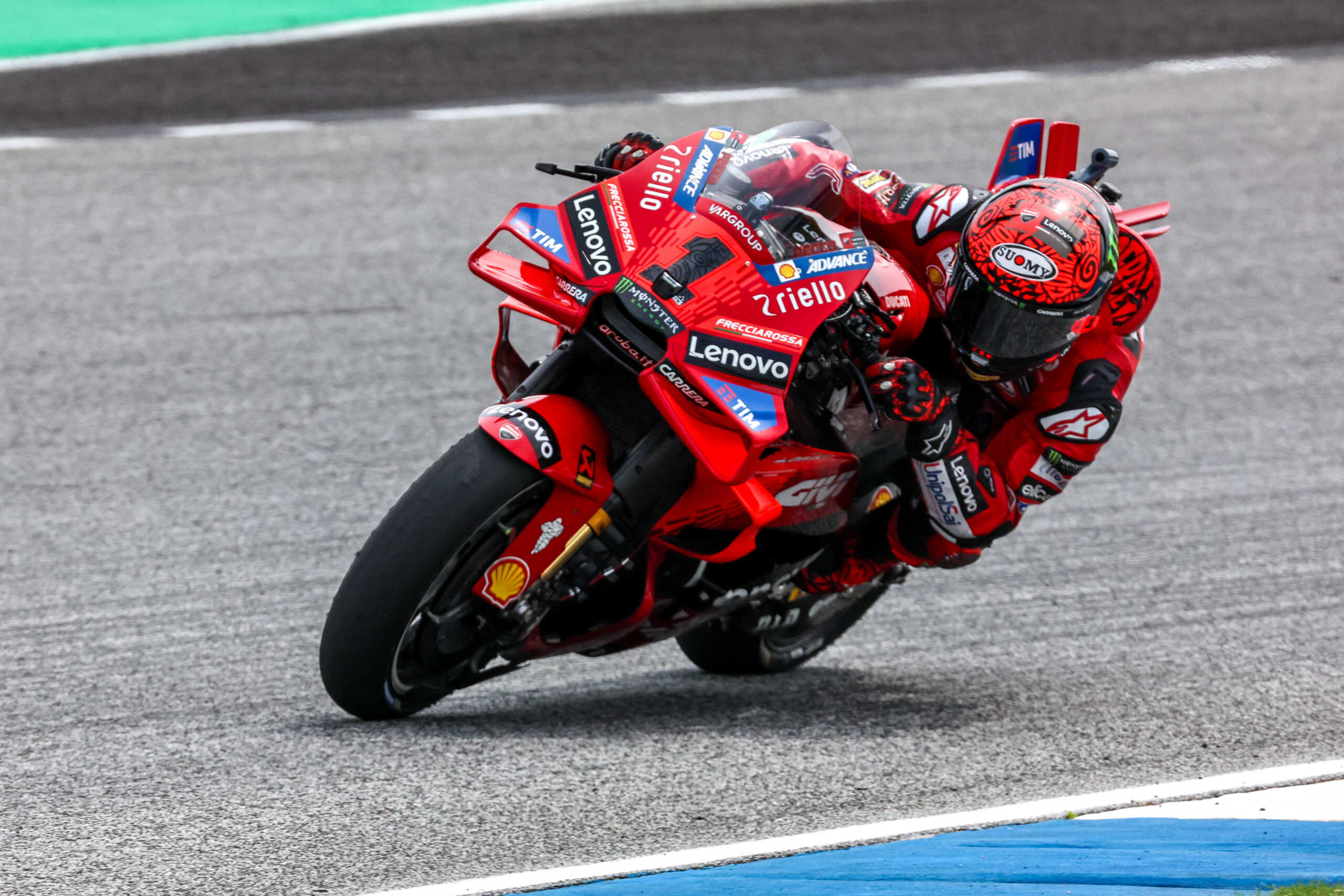 Motorcycling - MotoGP - Thailand Grand Prix - Chang International Circuit, Buriram, Thailand - October 26, 2024 Ducati Lenovo Team's Francesco Bagnaia in action during practice. REUTERS