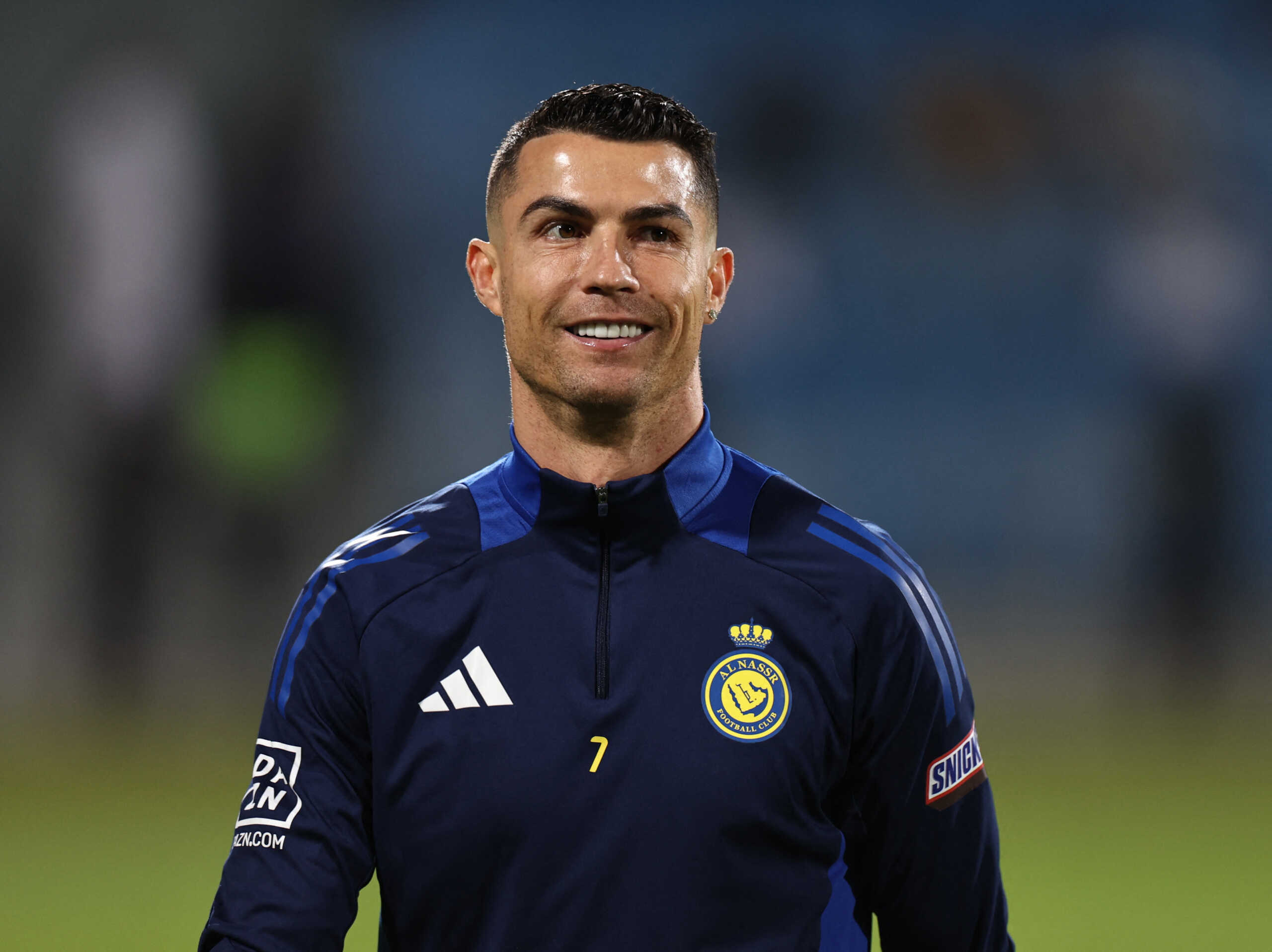 Soccer Football - Saudi Pro League - Al Riyadh v Al Nassr - Prince Faisal Bin Fahd Stadium, Riyadh, Saudi Arabia - November 8, 2024 Al Nassr's Cristiano Ronaldo during the warm up before the match REUTERS