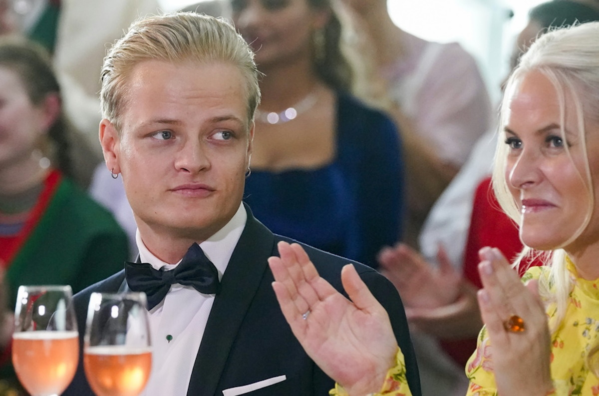 epa11533552 (FILE) - Marius Borg Hoiby (L) and Norwegian Crown Princess Mette-Marit attend a government's party event in Oslo, Norway, 16 June 2022 (reissued 07 August 2024). Marius Borg Hoiby, 27-year-old son of Norwegian Crown Princess Mette-Marit was allegedly arrested at the weekend on suspicion of assaulting a woman. The police confirmed 'A person was arrested and charged with assault and later released from custody.' The Norwegian Palace has confirmed that Crown Princess Mette-Marit postponed her trip to Paris to attend the Olympics.  EPA