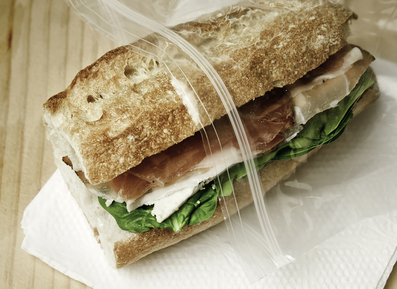 Sandwich in freezer bag