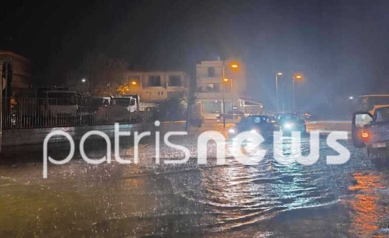 Πλημμύρες και διακοπές ρεύματος από την ισχυρή βροχόπτωση στην Ηλεία – Προβλήματα στις μετακινήσεις