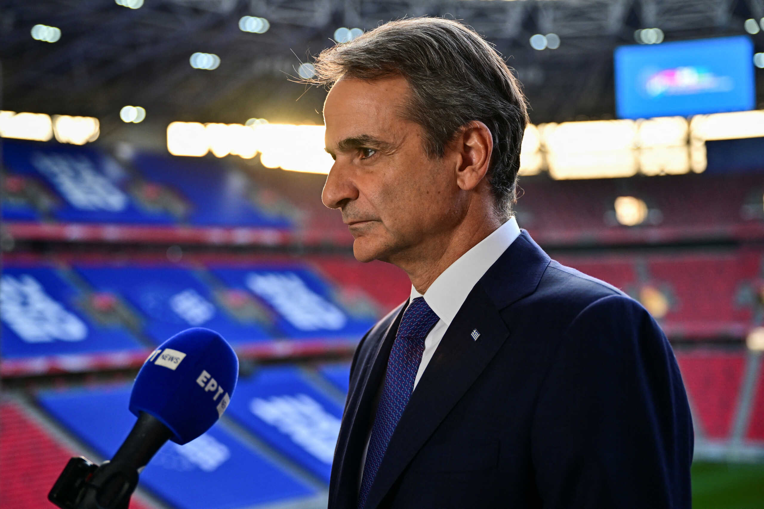 Greek Prime Minister Kyriakos Mitsotakis speaks on the day of the informal EU Summit at the Puskas Arena, in Budapest, Hungary, November 8, 2024. REUTERS