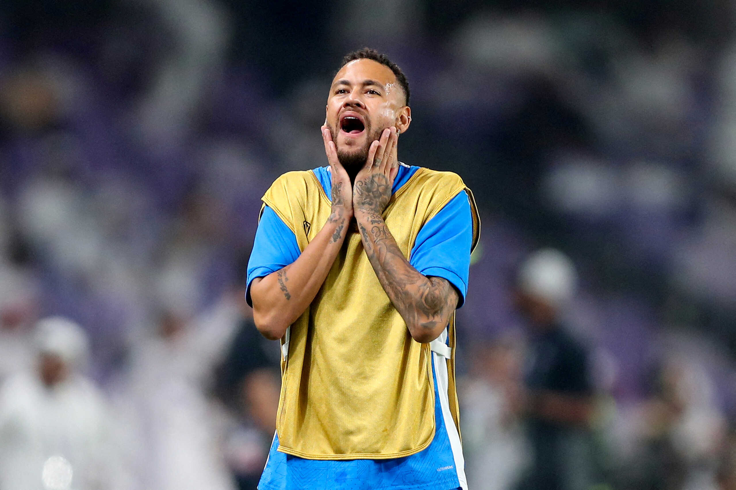 Soccer Football - Asian Champions League - Group B - Al Ain v Al Hilal - Hazza bin Zayed Stadium, Al Ain, United Arab Emirates - October 21, 2024 Al Hilal's Neymar during the warm up before the match REUTERS