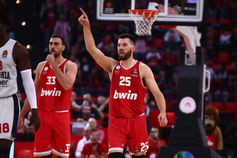 Η βαθμολογία στη Euroleague μετά τη νίκη του Ολυμπιακού επί της Μπασκόνια