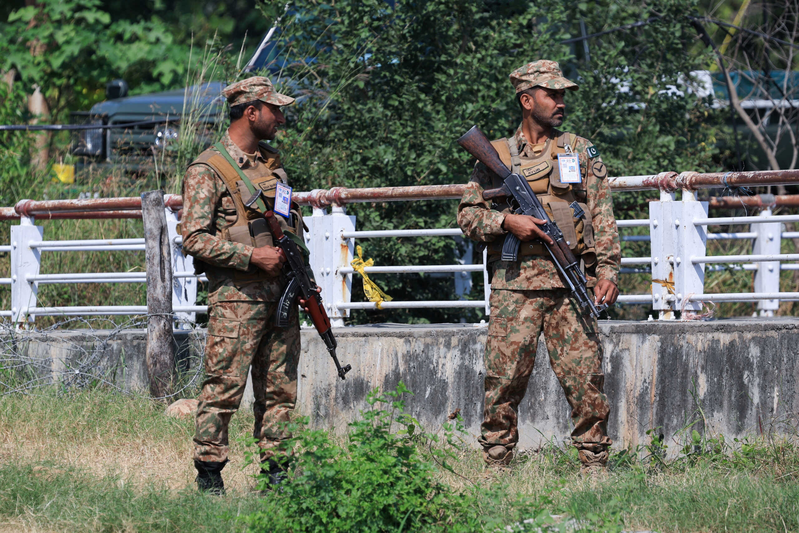 Pakistan Army soldiers stand guard at the Red Zone area, ahead of the arrival of Chinese Premier Li Qiang for a four-day bilateral visit and a heads-of-government gathering of the Shanghai Cooperation Organisation (SCO), in Islamabad, Pakistan October 14, 2024. REUTERS