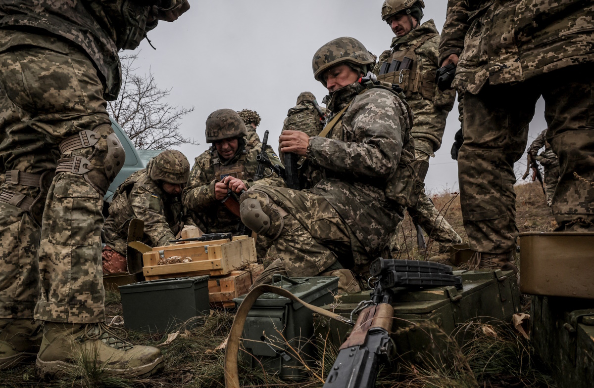 Service members of the 24th Separate Mechanized Brigade named after King Danylo attend military exercises, amid Russia's attack on Ukraine, at a training ground in Donetsk region, Ukraine November 6, 2024. Oleg Petrasiuk