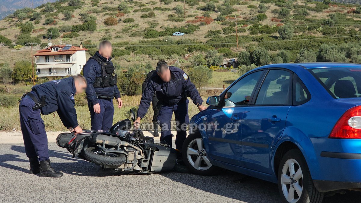 Λαμία: Αυτοκίνητο «εμβόλισε» μηχανάκι – Τραυματίστηκε ο μοτοσικλετιστής