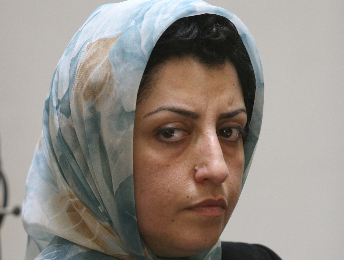 FILE - Prominent Iranian human rights activist Narges Mohammadi attends a meeting on women's rights in Tehran, Iran, on Aug. 27, 2007. A court in Iran has slapped imprisoned Nobel Peace Prize laureate Narges Mohammadi with an additional sentence of 15 months for allegedly spreading propaganda against the Islamic Republic, her family said Monday Jan. 15, 2024. (AP Photo