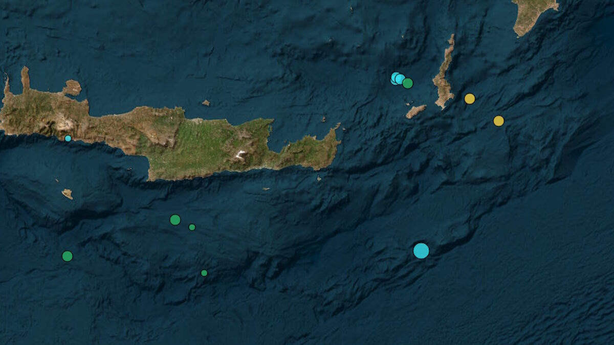 Σεισμός στην Κρήτη: 4 Ρίχτερ ανοιχτά του Λασιθίου
