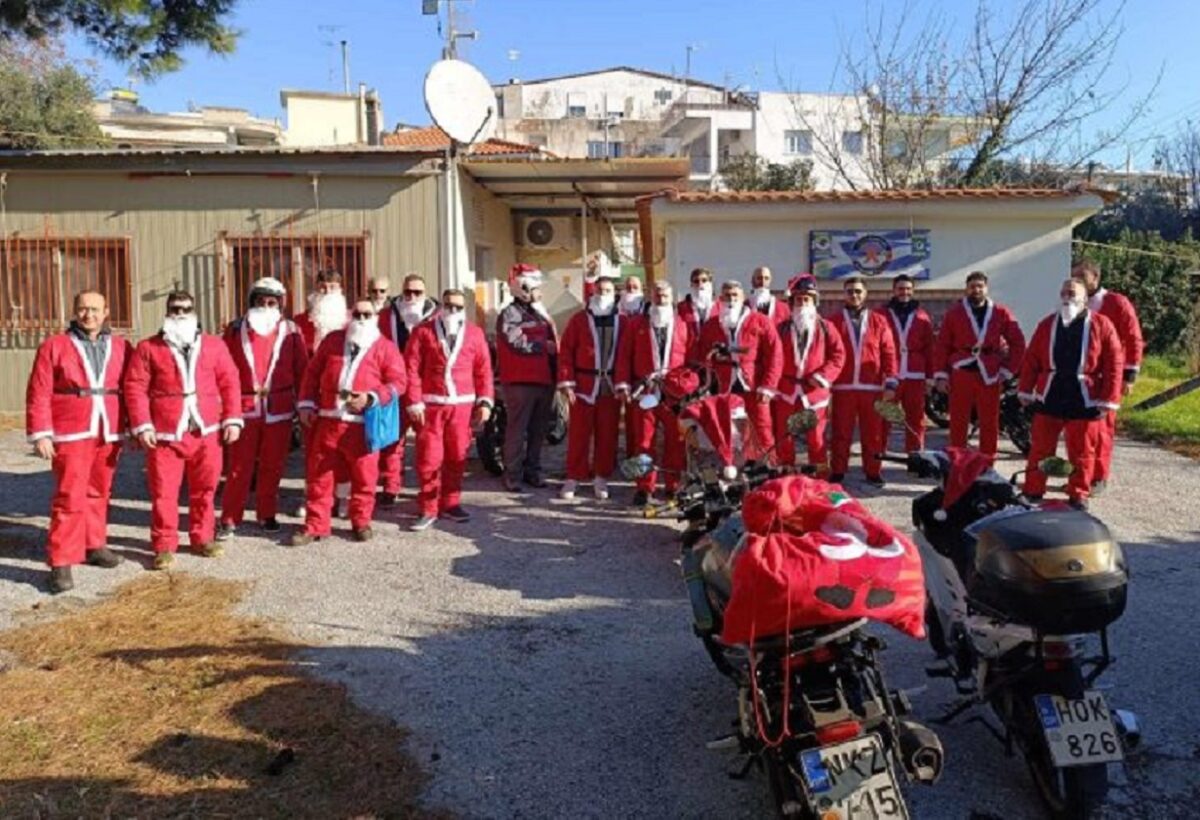 Ξάνθη: Μηχανόβιοι Άι Βασίληδες πλημμύρισαν το κέντρο της πόλης την παραμονή Πρωτοχρονιάς