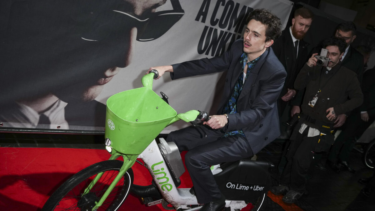 Timothee Chalamet poses for photographers upon arrival at the premiere of the film 'A Complete Unknown' in London, on Tuesday, Jan. 14, 2025. (Photo by Scott A Garfitt