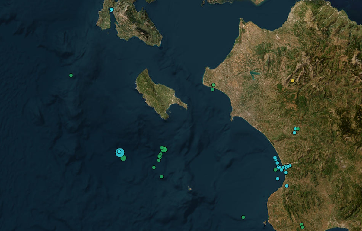 Διπλός σεισμός στη Ζάκυνθο: Στη θαλάσσια περιοχή δυτικά του νησιού το επίκεντρο