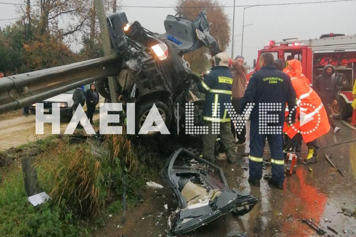 Μετωπική αυτοκινήτου με λεωφορείο στην Πατρών – Πύργου: Ένας σοβαρά τραυματίας