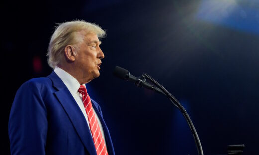 U.S. President-elect Donald Trump speaks at Turning Point USA's AmericaFest in Phoenix, Arizona, U.S., December 22, 2024.  REUTERS