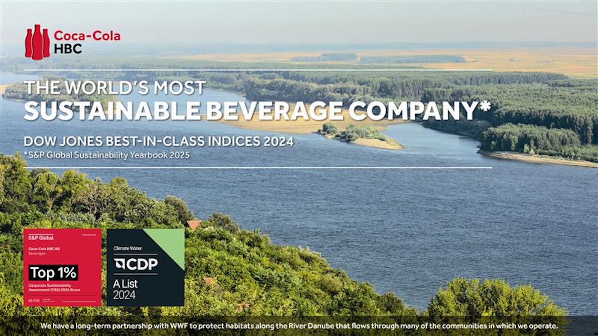 Coca-Cola HBC: Η πιο βιώσιμη εταιρεία ποτών στον κόσμο, σύμφωνα με τους δείκτες Dow Jones Best-in-Class 2024