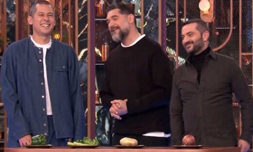 Οι τρεις σεφ κριτές του MasterChef, Σωτήρης Κοντιζάς, Πάνος Ιωαννίδης, Λεωνίδας Κουτσόπουλος