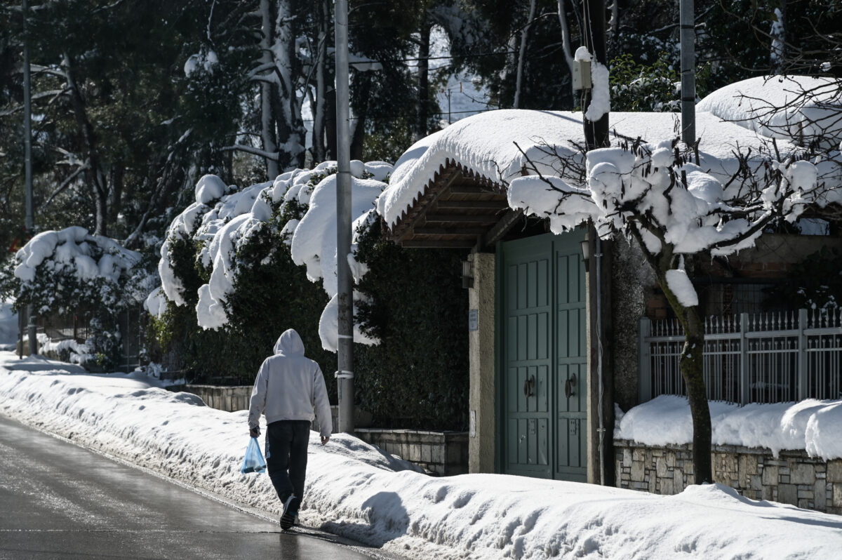 Από παλαιότερη χιονόπτωση στον Διόνυσο