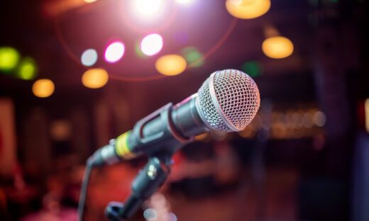 microphone on stage