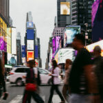 People walking in Times Square, New York