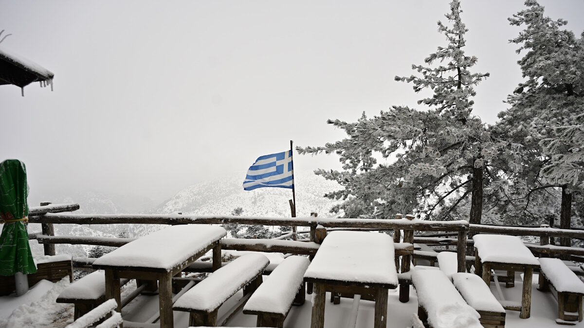 Χιονόπτωση στην Πάρνηθα