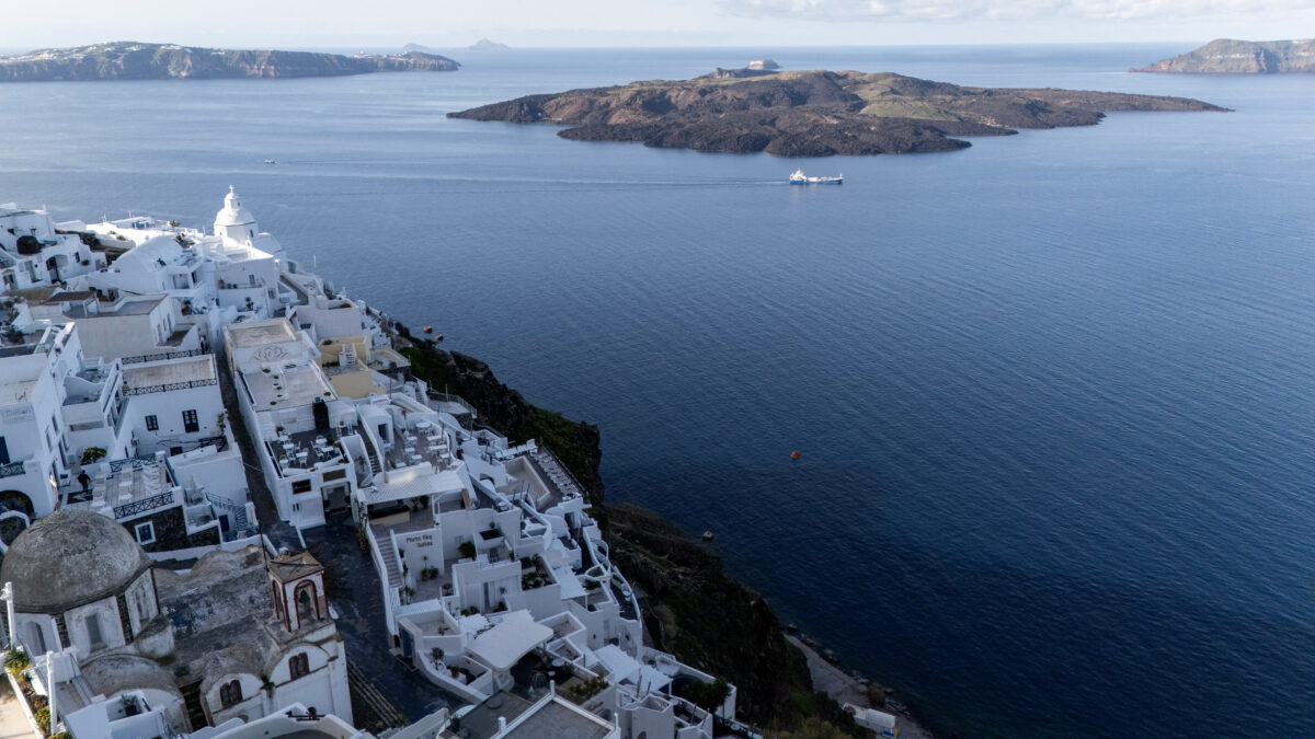 Όψη της Σαντορίνης από ψηλά