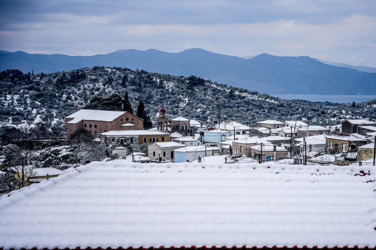 Χιόνια στη Λέσβο