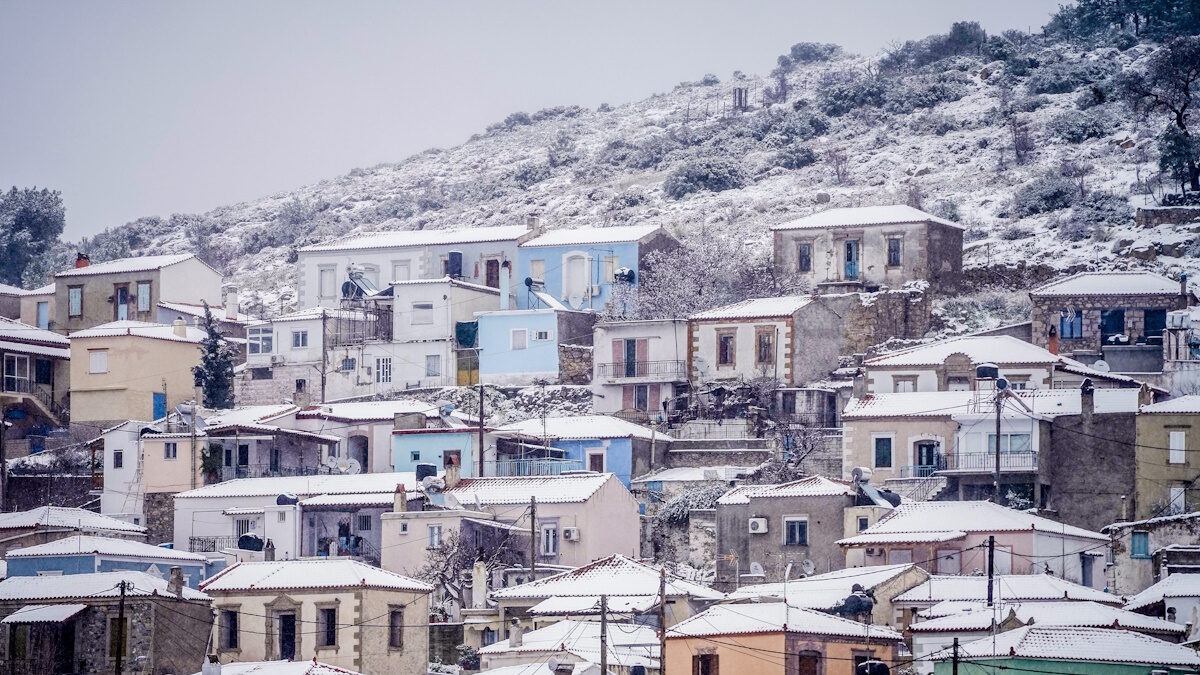 Χιόνια στη Λέσβο