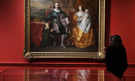 Πίνακας με τίτλο «Charles I with Henrietta Maria and Prince Charles and Princess Mary» του Anthony van Dyck εκτίθεται στη Βασιλική Ακαδημία Τεχνών στο Λονδίνο