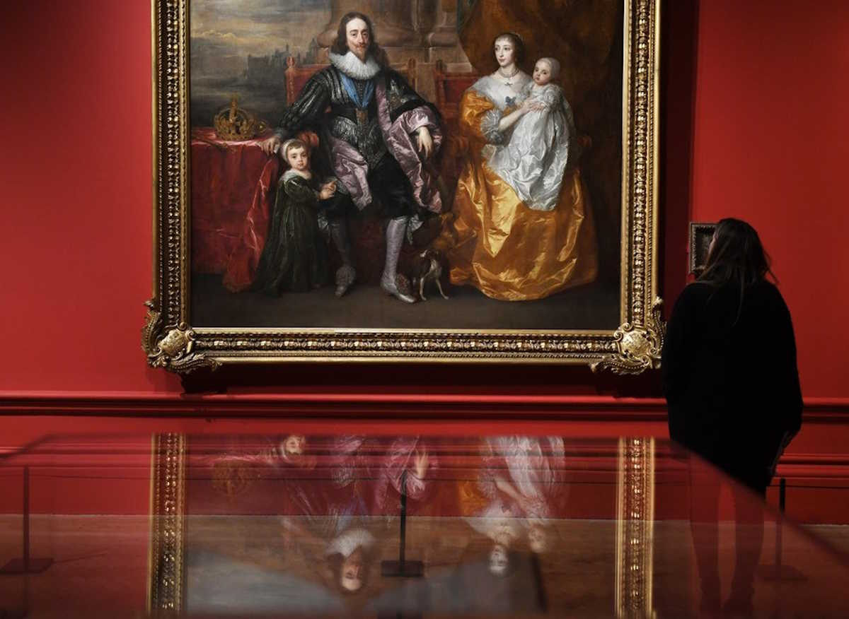 Πίνακας με τίτλο «Charles I with Henrietta Maria and Prince Charles and Princess Mary» του Anthony van Dyck εκτίθεται στη Βασιλική Ακαδημία Τεχνών στο Λονδίνο