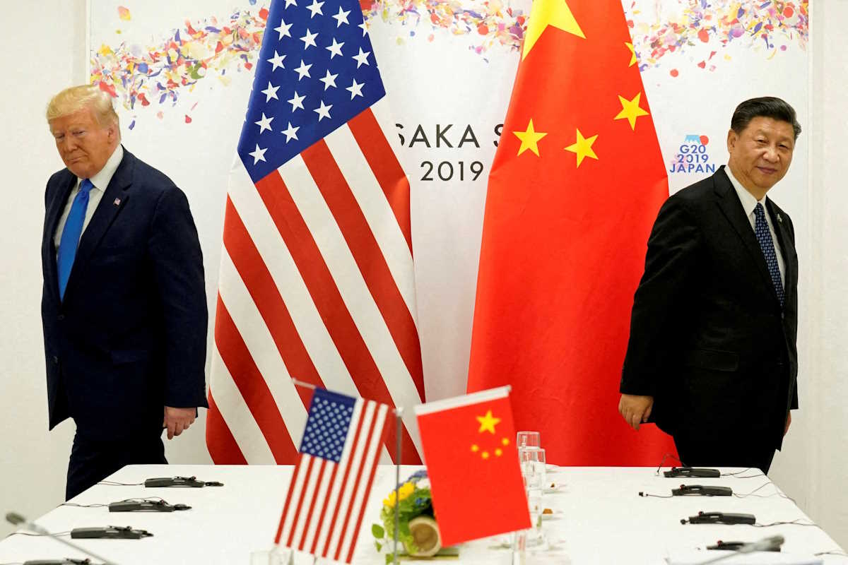 Ο Πρόεδρος των ΗΠΑ, Donald Trump και ο Κινέζος Πρόεδρος, Xi Jinping στη διάρκεια συνόδου της G20