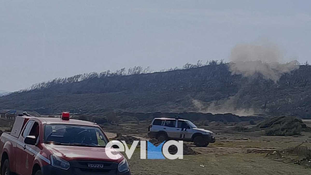 Φωτογραφία από την επιχείρηση εξουδετέρωσης βλήματος στην Εύβοια