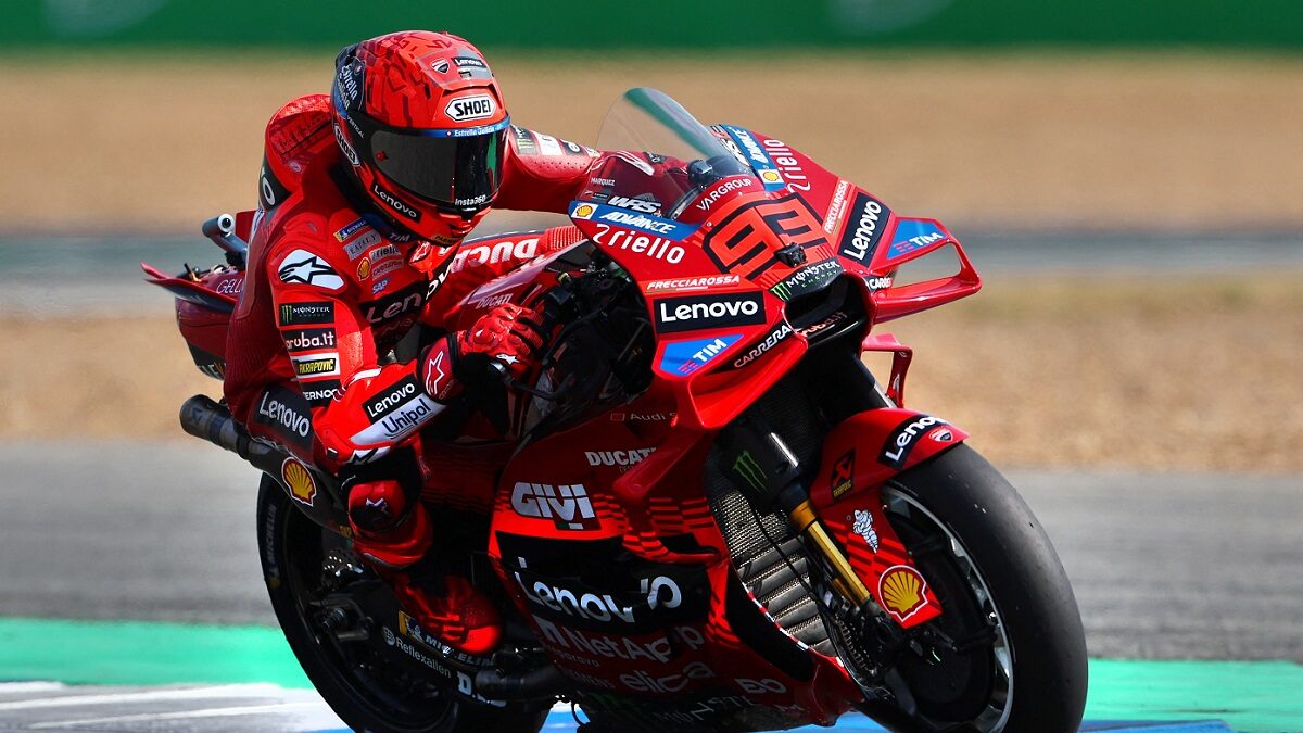 MotoGP - Thailand Grand Prix - Chang International Circuit, Buriram, Thailand - March 1, 2025 Ducati Lenovo Team's Marc Marquez in action during sprint REUTERS