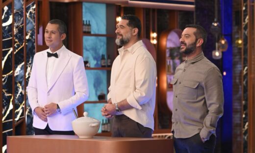 Οι τρεις κριτές του Masterchef Σωτήρης Κοντιζάς, Πάνος Ιωαννίδης και Λεωνίδας Κουτσόπουλος